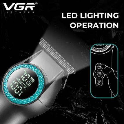 VGR Professional Hair Trimmer V-990 8000RPM LED Spotlight USB Type-C Charging