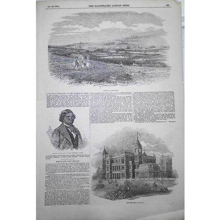 Melbourne : Map and story with engravings - Illustrated London News, 1855