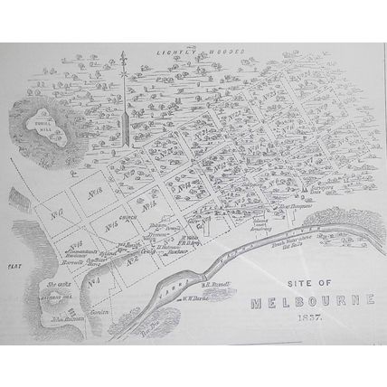 Melbourne : Map and story with engravings - Illustrated London News, 1855