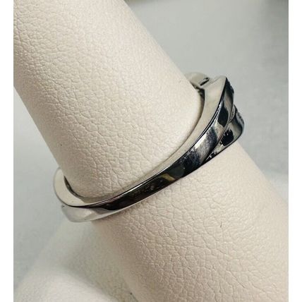 Bomb Party Sz9 Revealed BP Ring Jewelry RBP Pale Yellow Crisscross Rhodium P Bnd