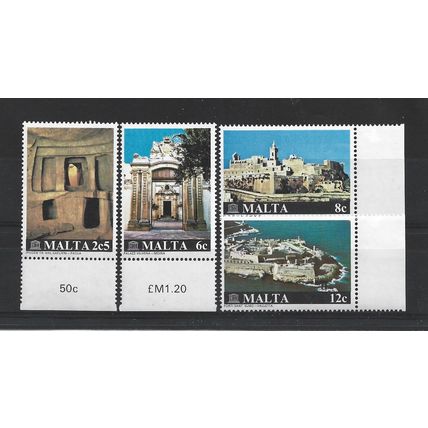 Malta.International Restoration Maltese Monuments set of 4.Mounted Mint.May25