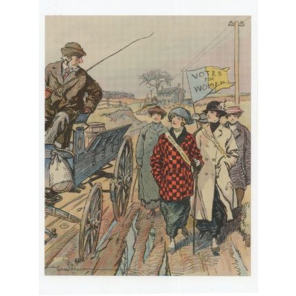 Foot Soldiers Farmers March For Womens Rights Suffragette Postcard