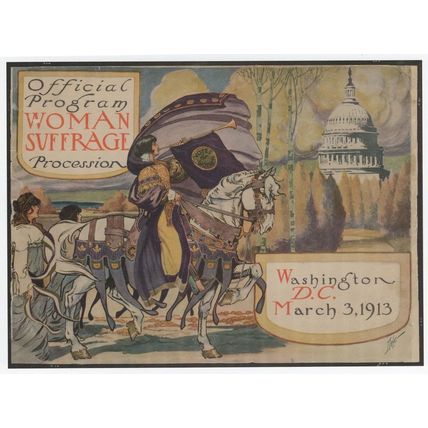 Washington DC 1913 Suffragette Procession March Program Postcard