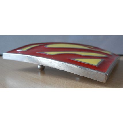 SUPERMAN Belt Buckle - Enamelled Metal - DC Comics Superhero Man Of Steel