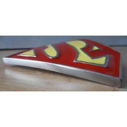 SUPERMAN Belt Buckle - Enamelled Metal - DC Comics Superhero Man Of Steel