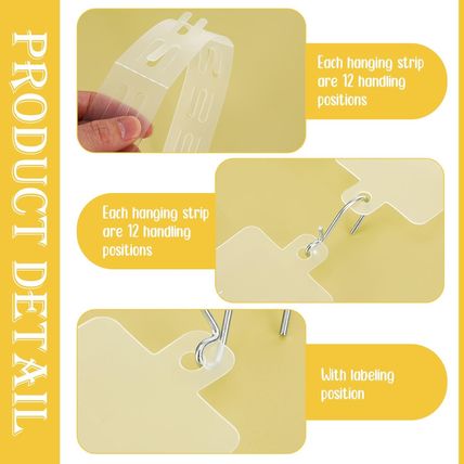 Tigeen 100 Pcs 12 Station Hanging Merchandise Strips with S Hooks 21.3 Inch Plas