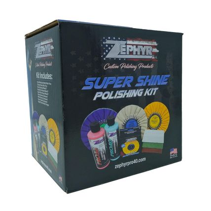 ZEPHYR Custom POLISHING Products Super Shine Polishing Kit with 8" Polishing Whe