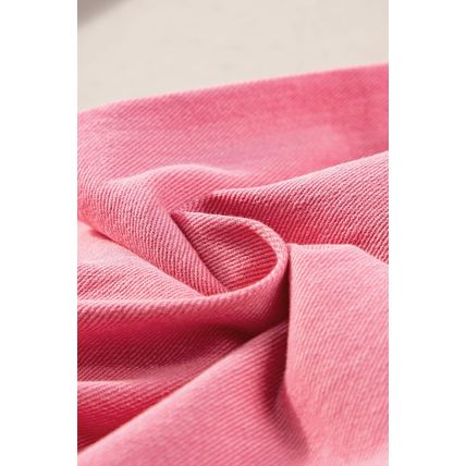 Pink Scattering Rhinestone Gradient Denim Pants