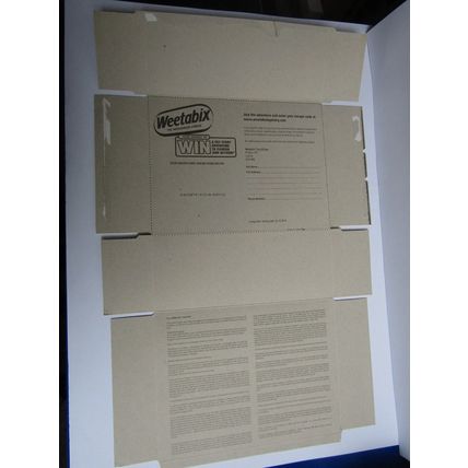 Weetabix 2010 Cereal Box Toy Story 3 empty Box only
