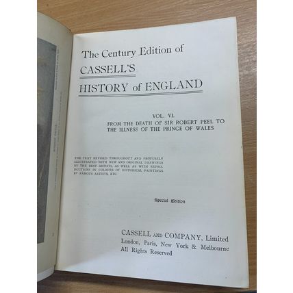 c1900s CASSELL'S HISTORY OF ENGLAND VOLUME 6 ILLUSTRATED 1.6kg HB BOOK (P8)