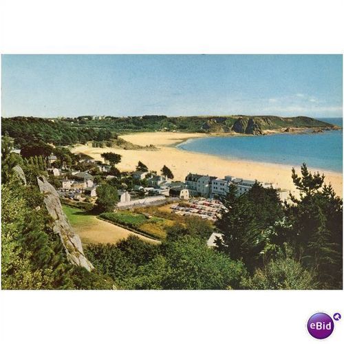 Vintage Valentine's postcard - St. Brelade's & Quaisne Bays, Jersey - ED726