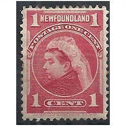 Newfoundland 1887 SG84 1c Carmine Mounted Mint .. .