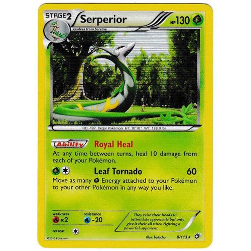 Pokemon B&W Legendary Treasures - #8/113 - Serperior