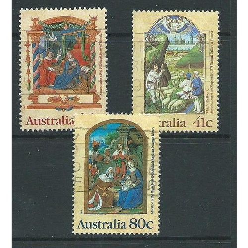 australia stamps sg1225 christmas set used