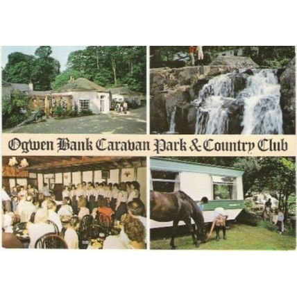 Bethesda, Gwynedd - Ogwen Bank Caravan Park - multiview postcard c.1970s