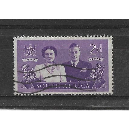 SouthAfrica.SG112 2d King George VI&Queen Elizabeth.English Print.F/Used.Sept21b