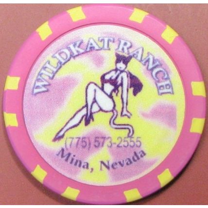 Wildcat Ranch. Brothel Casino Chip. Mina, NV. BR01.
