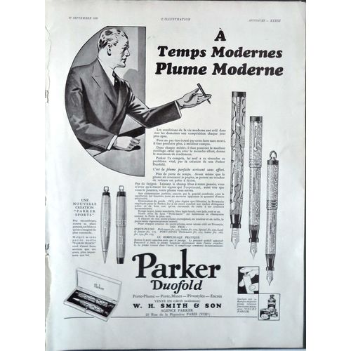 1930s Art Deco Parker Pen Duofold Original Advertisement print Ad Decor Gift
