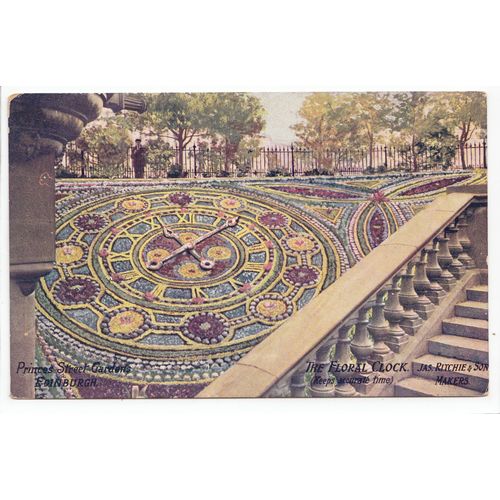 Floral Clock Princes Street Gardens Edinburgh Postcard E11