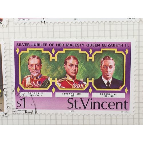 St Vincent 1977 QEII Silver Jubilee $1 Used SG 512 Sc 493 Postage stamp