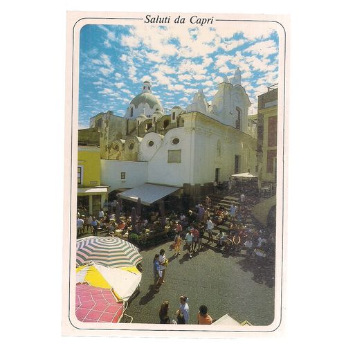 SALUTI DA CAPRI, ITALY unused vintage postcard /