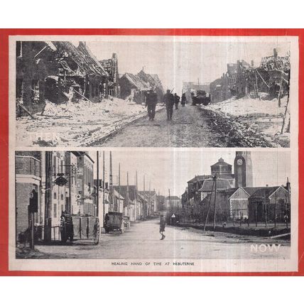 BEAURAINS, FRANCE 1918 & 1938 WW1 photograph from magazine.