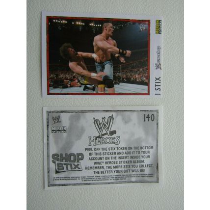 Topps - Merlin 2008 WWE Heroes Wresting Stickers 1-216 & P1-P15 Variants (EB2)