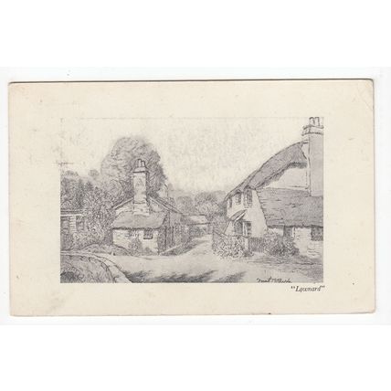 Youth Hostel Lownard near Totnes Postcard Art 1946 Devon