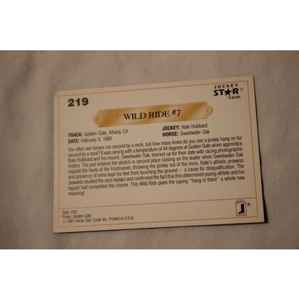Wild Ride #7 1991 Jockey Star NO. 219