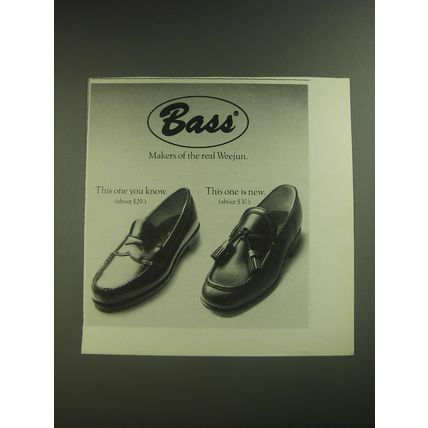 1974 Bass Shoes Advertisement - Bass Makers of the real Weejun