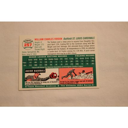 William Bill Vidron 1994 Topps 1954 Archives NO. 257