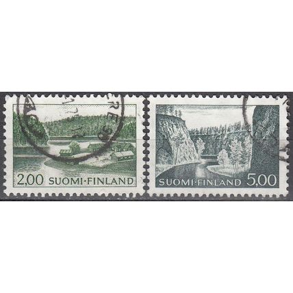 Finland 1964 Michel 587X - 588X O Cote (2013) 0.75 Euro Paysages Cachet rond