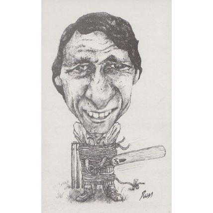 Derek Randall Nottinghamshire Cricket Team Limited Edition of 1000 Rare Postcard