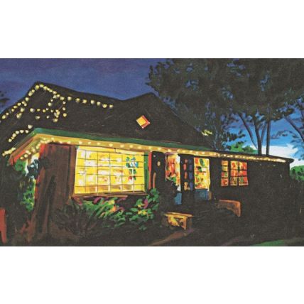Moby Dickens Bookshop Taos New Mexico Bookstore Shop Painting Postcard