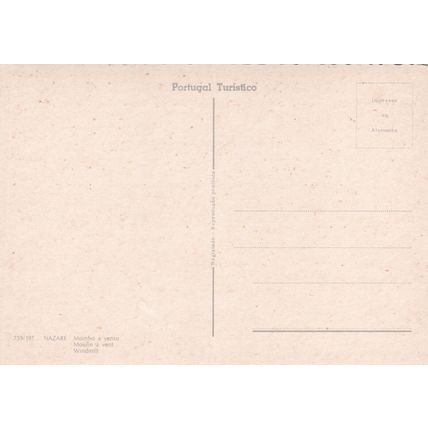 Nazare Moinho a vento Portugal Postcard unused corner crease
