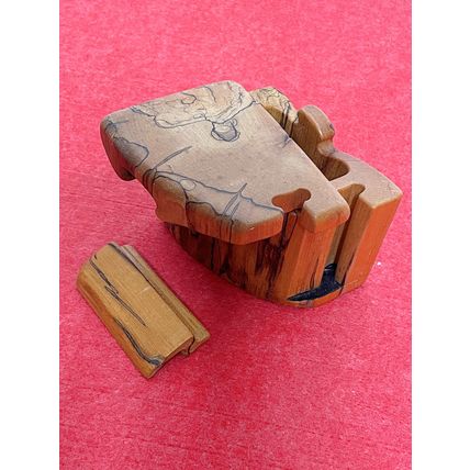 Unique Puzzle Box Handmade Vintage SIGNED Wooden Gift Box Trinket Box