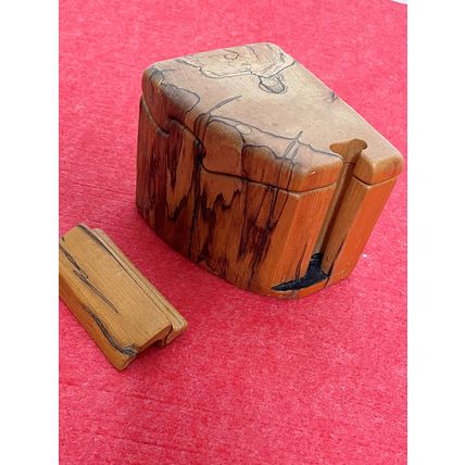 Unique Puzzle Box Handmade Vintage SIGNED Wooden Gift Box Trinket Box