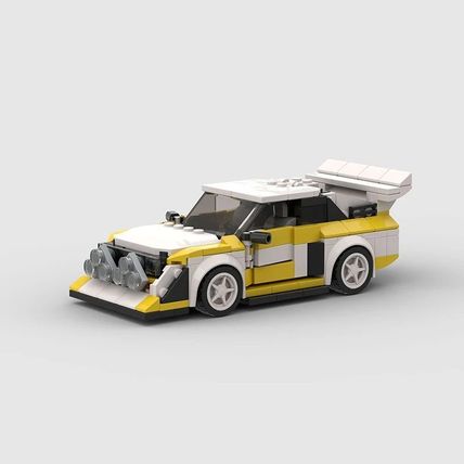 AUDI S1 QUATTRO Rally Car Brick Model MOC - 326 pieces, 8 studs wide
