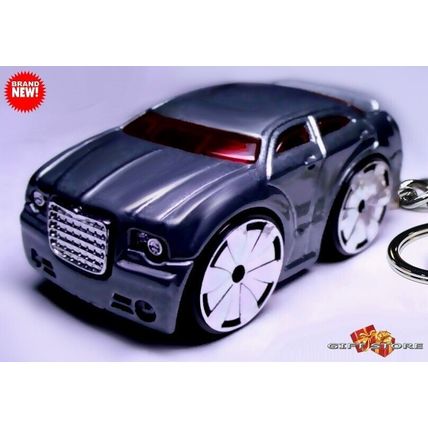 HTF RARE KEYCHAIN GRAY CHRYSLER 300C CARICATURE CUSTOM Ltd Ed GREAT GIFT