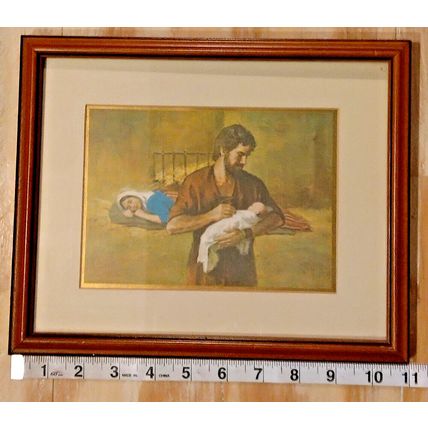 Park Lane Galleries Holy Family Wall Art Picture Handcraft With Brown Frame