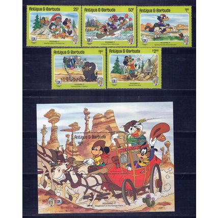 Antigua & Barbuda 890-895 MNH Disney Roughing It Kansas Plains ZAYIX 0701M0062