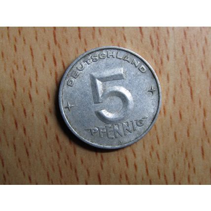 1952a 5 pfennig East Germany Coin