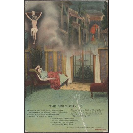 Three Song Cards - The Holy City, c.1910s - Bamforth Postcards
