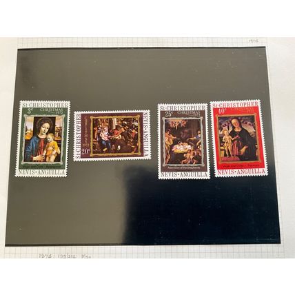 ST CHRISTOPHER NEVIS ANGUILLA STAMPS 1972 CHRISTMAS PAINTINGS MNH