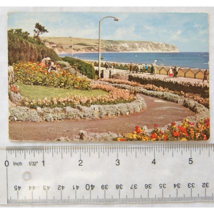 1965 postcard Swanage, The Promenade & Bay