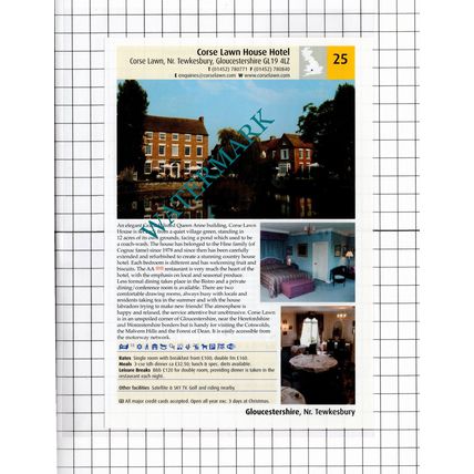 Corse Lawn House Hotel Gloucestershire / Lordleaze Hotel Chard - 2011 Advert