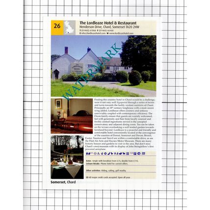 Corse Lawn House Hotel Gloucestershire / Lordleaze Hotel Chard - 2011 Advert