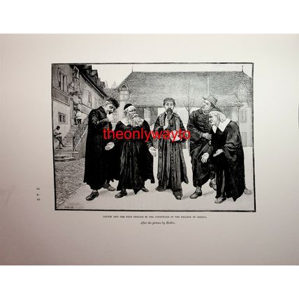 Calvin & Four Syndics, Geneva, Switzerland, Book Illustration (Print), 1892