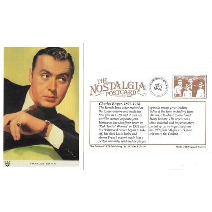 Postcard French Film Actor Charles Boyer 1930's - Nostalgia