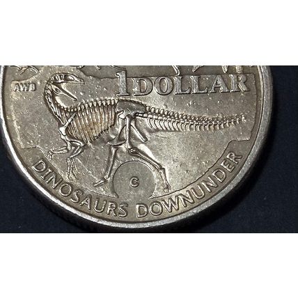 2022 $1 Dinosaurs Downunder - Australovenator 'C' mintmark - Circulated